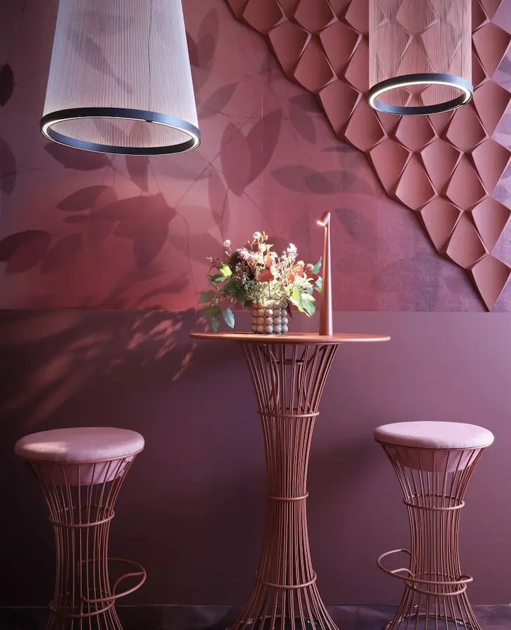 KITE 3D Cork Acoustic Wall Panels in pink interior DecorMania UK